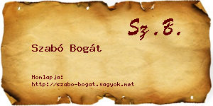 Szabó Bogát névjegykártya